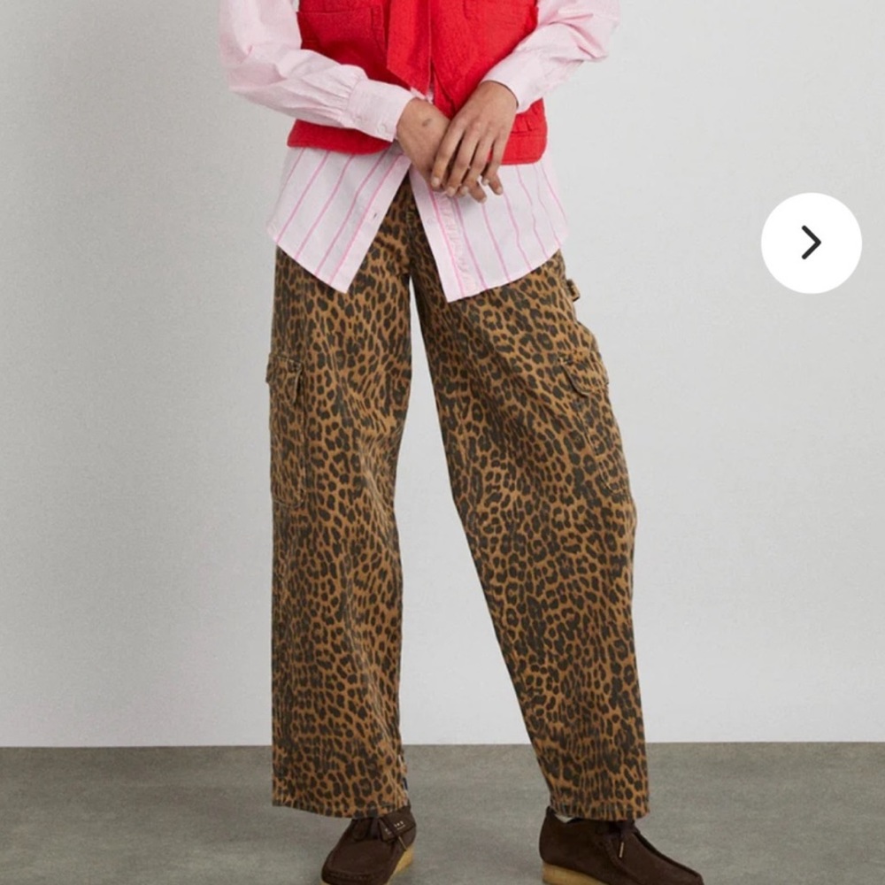 Leopard Print Wide-Leg Pants